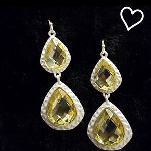 Yellow dangle earrings